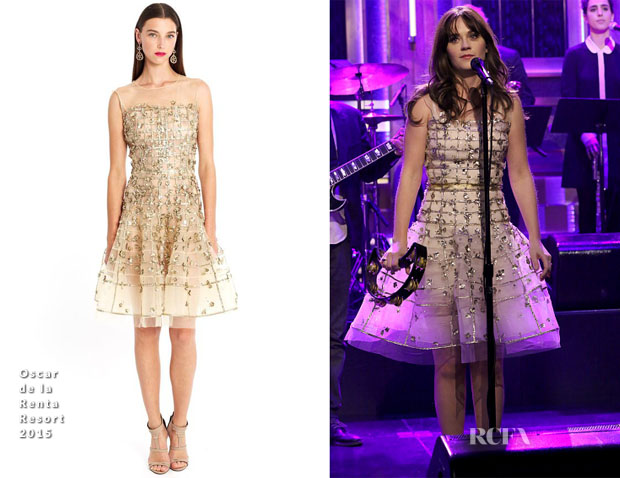 Zooey-Deschanel-In-Oscar-de-la-Renta-The-Tonight-Show-Starring-Jimmy-Fallon