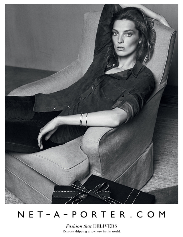 Daria Werbowy in Net-a-Porter's fall campaign.