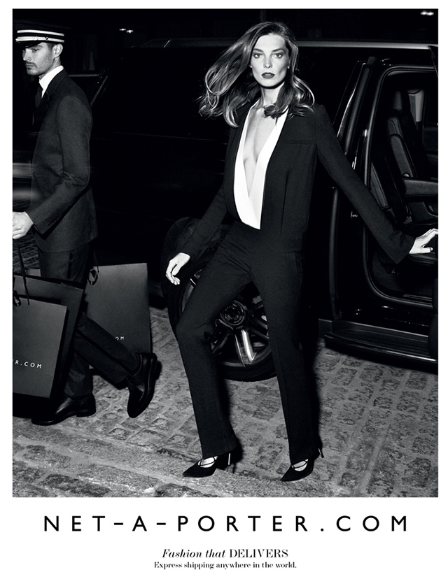 Daria Werbowy in Net-a-Porter's fall campaign.
