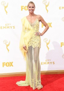 Heidi Klum in Atelier Versace Fall 2015 Couture