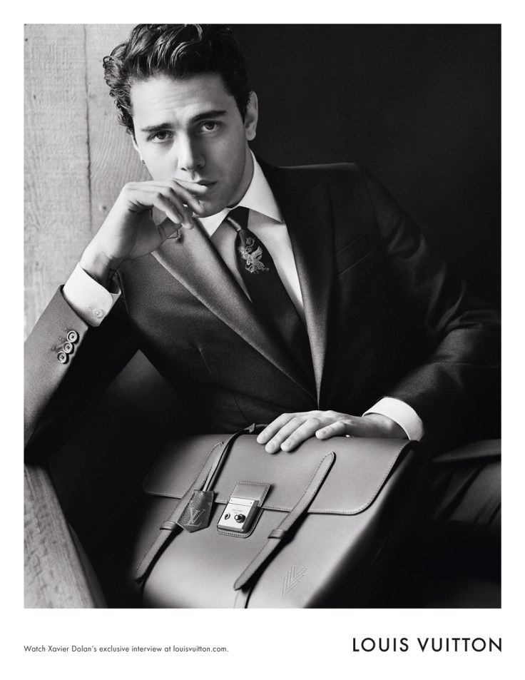 Xavier Dolan in the Louis Vuitton fall campaign.