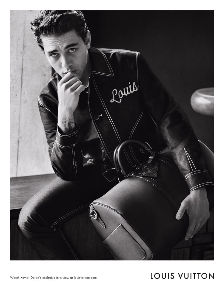 Xavier Dolan in the Louis Vuitton fall campaign.