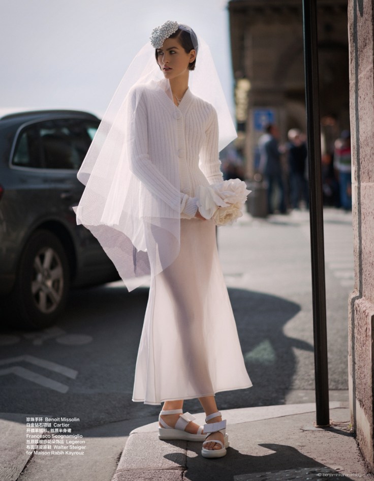Athena Wilson in I Do! by Benjamin Kanarek for Harper's Bazaar