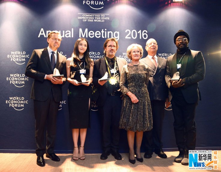 2016 World Economic Forum Yao Chen in Versace