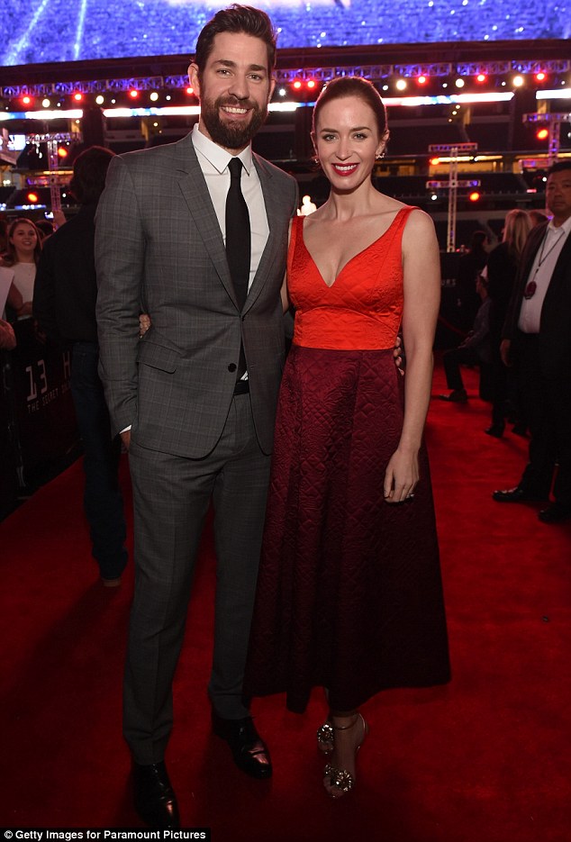 Emily Blunt in Mary Katrantzou Spring 2016