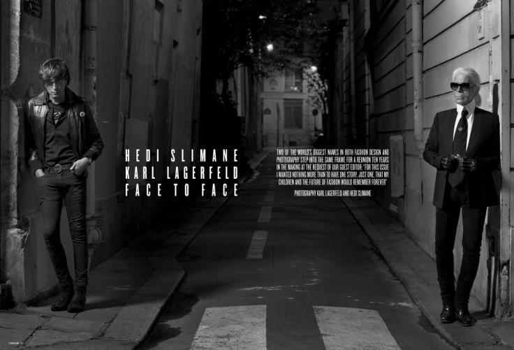 Hedi Slimane & Karl Lagerfeld X V Magazine-5