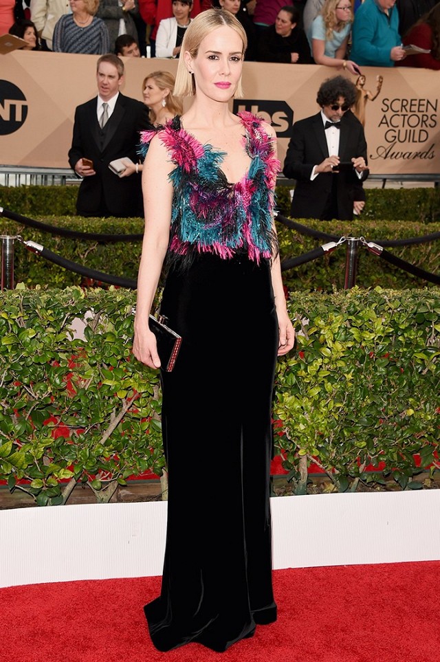 Sarah Paulson in Armani Privé Fall 2015 Couture