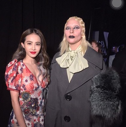 Jolin Tsai in Marc Jacobs Spring 2016 with Lady Gaga