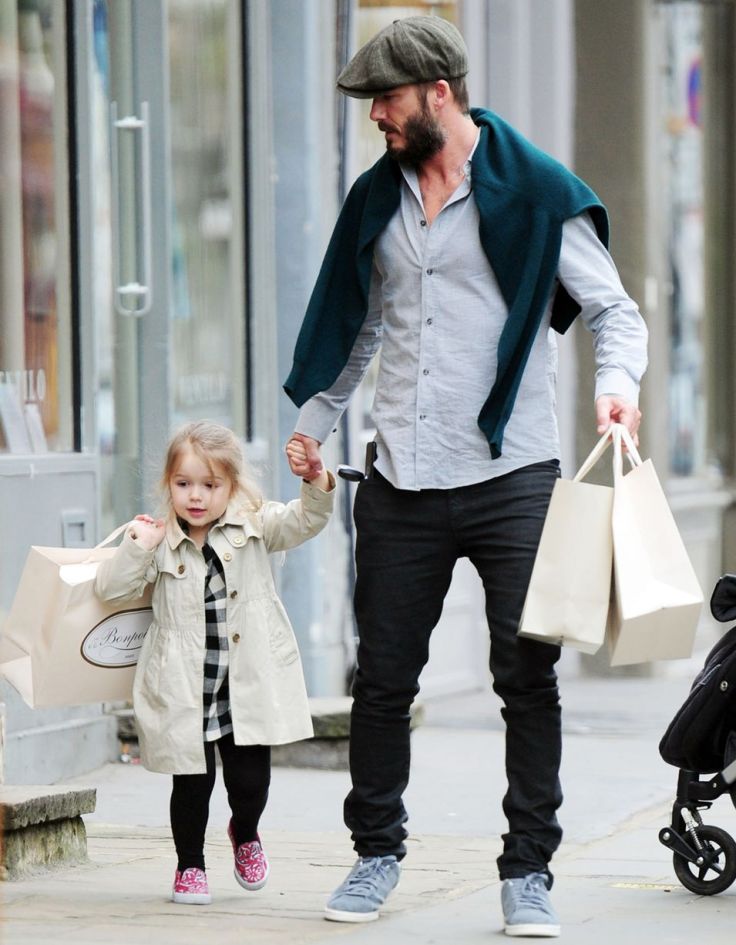 David Beckham and Harper Beckham