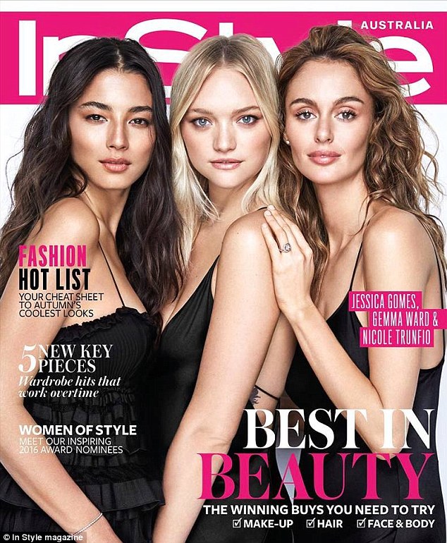 Gemma Ward Nicole Trunfio Jessica Gomes InStyle Australia April 2016 Cover