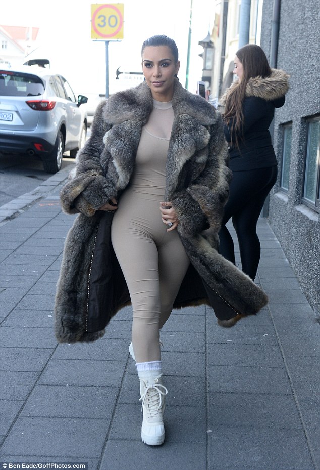 Kim Kardashian in Yeezy