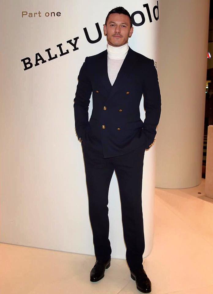 Luke Evans in Bally Spring 2016 Menswear