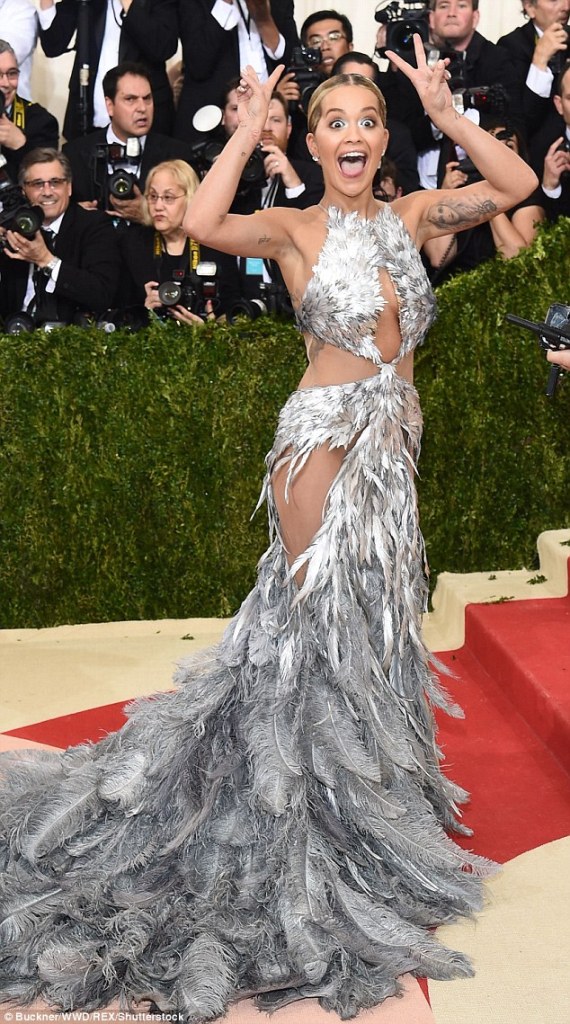 Rita Ora in Vera Wang