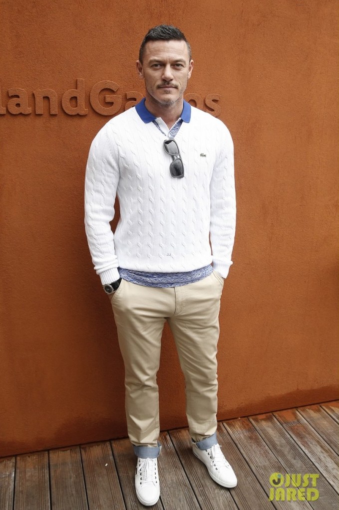 Luke Evans attends the french open 2016 at Roland Garros