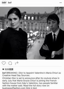 Maria Grazia Chiuri可能擔任Dior最新設計總監 -2016.6.23-