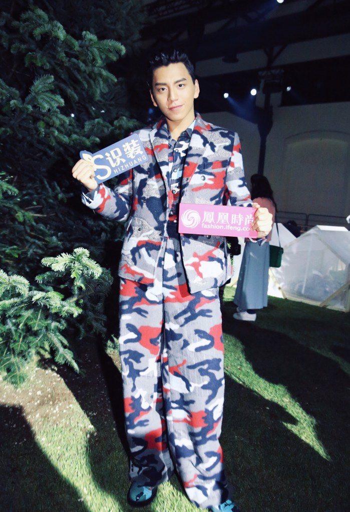 Talu Wang in Moncler Gamme Bleu Fall 2016 Menswear