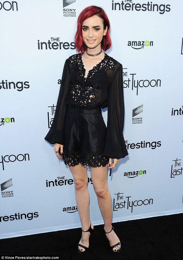 Lily Collins in Zuhair Murad Resort 2016