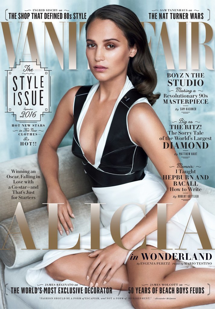 Alicia Vikander Vanity Fair September 2016 Cover
