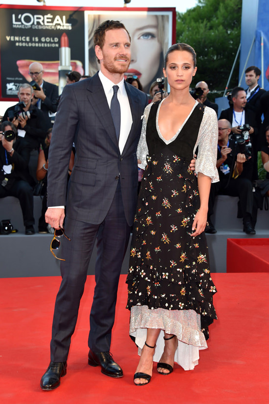 Alicia Vikander in Louis Vuitton Resort 2017 with Michael Fassbender