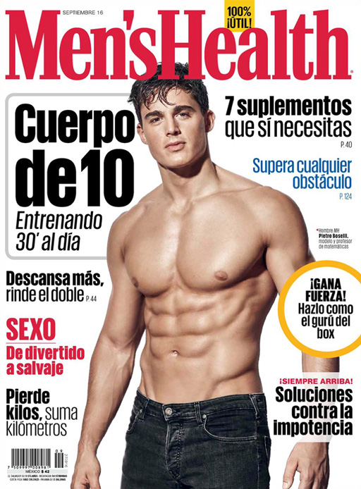 Pietro Boselli Men's Health Espana September 2016 Cover 1